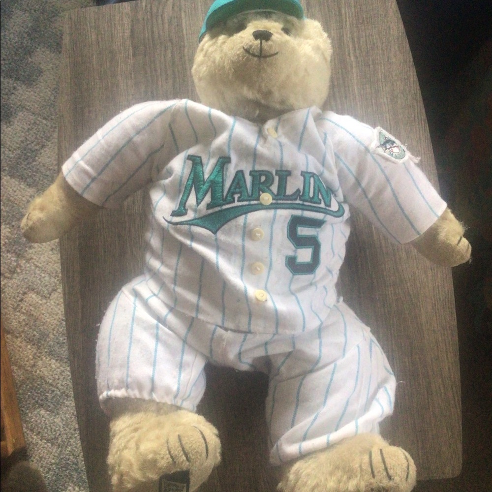 1993 MLB Florida Marlins Inaugural Year Cooperstown Teddy Bear Memorabilia